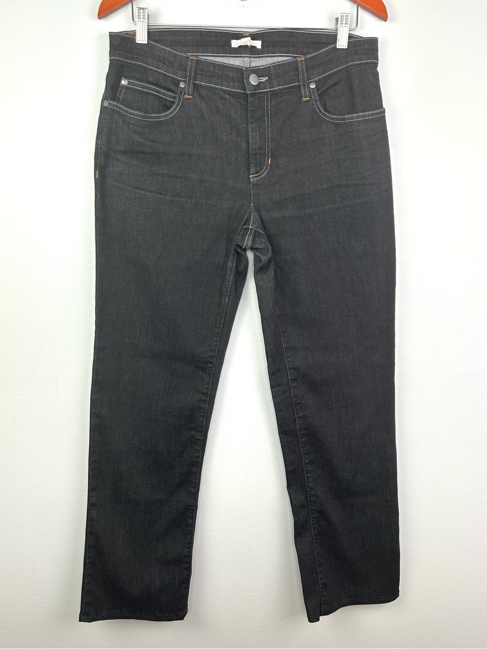 Charcoal Black Straight-Leg Jeans